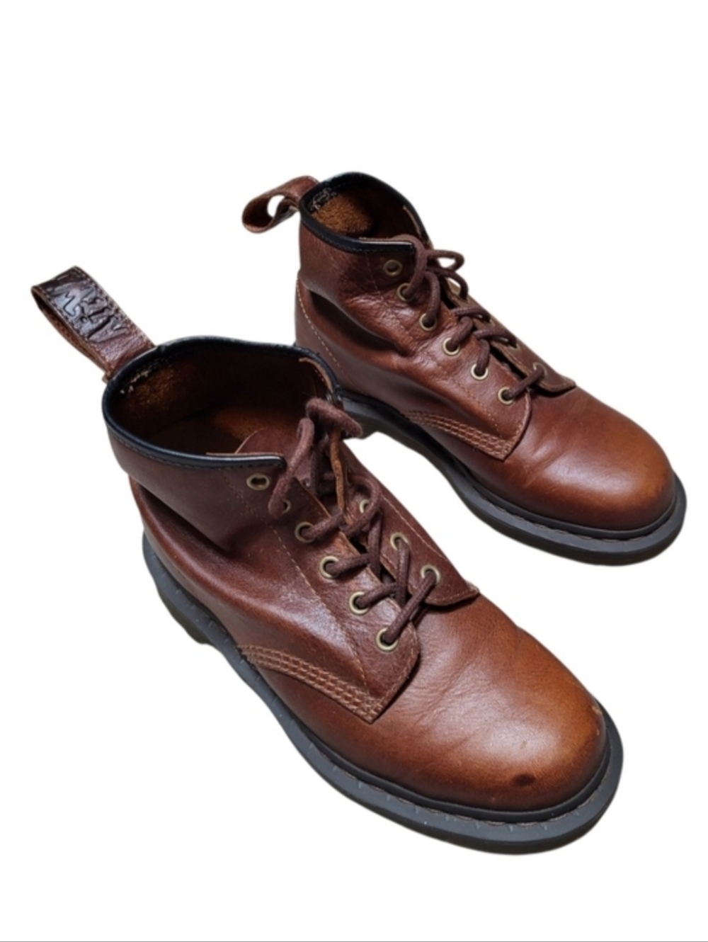 Vintage Original Dr. Martens Chestnut Leather AirWair Ankle Boots - 8 W / 7 M